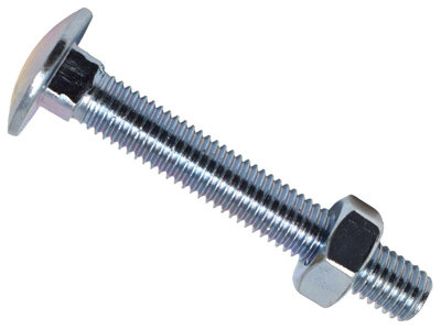 Metalmate Memcsx1070 Cup Square Hex Bolt & Nut Zp M10 X 70mm Box 25 Memcsx1070 from B&Q