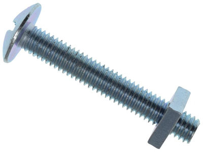 Metalmate Memrbn0640 Roofing Bolt & Nut Zp M6 X 40mm (Box 25) Memrbn0640 from B&Q