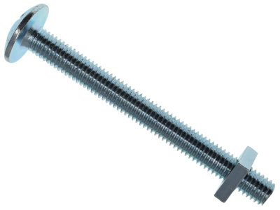 Metalmate Memrbn0880 Roofing Bolt & Nut Zp M8 X 80mm (Box 25) Memrbn0880 from B&Q