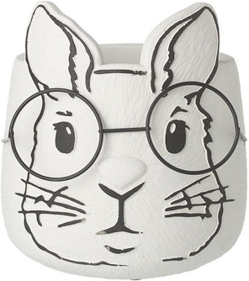 Heaven Sends Rabbit Plant Pot Decorative Animal Planter Ceramic Flowerpot For Succulents Cactus And Small Plants from B&Q