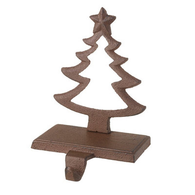 Heaven Sends Unisex Brown Christmas Tree Design Stocking Hanger Iron - Image 5
