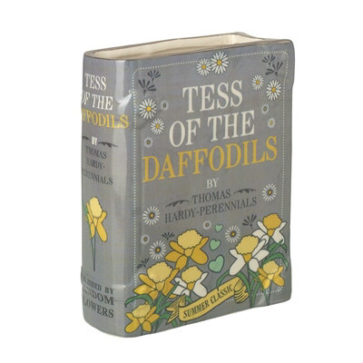 Heaven Sends Ceramic Book VaseTess Of The DaffodilsDecorative Grey Book Shaped Vase For Flowers And Home Décor from B&Q