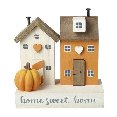 Heaven Sends Halloween Home Sweet Home Autumnal Decoration - Compact Indoor Halloween Ornament, 11.5 X 10 Cm