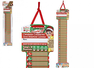 PMS Elf Scratch Off Christmas Count Down Advent Calendar from B&Q