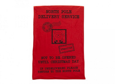 PMS 60 X 90Cm Jumbo Felt Printed Christmas Sack from B&Q