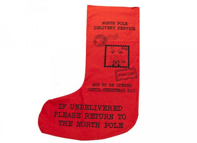 PMS 110Cm Jumbo Felt Printed Christmas Stocking from B&Q