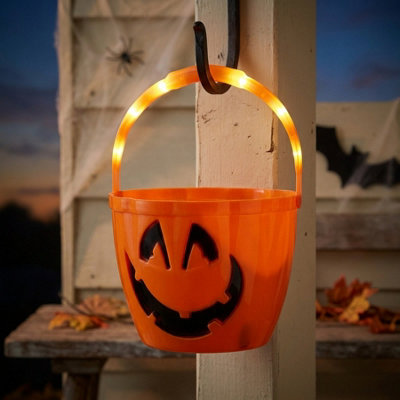 Garden Greatness Unisex Multicolor Halloween Pumpkin Bucket With Light Up Handle | Size: 1 Pack - Image 3