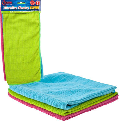  - Microfibre Car & Household Cleaning Cloths (3 Pack)