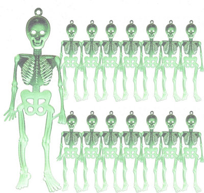 Halloween Hanging Skeletons Set Terrifying Glow In The Dark from B&Q