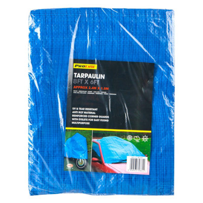 8Ft X 6Ft Tarpaulin Blue Multipurpose Cover With 10 Eyelets Proline from B&Q