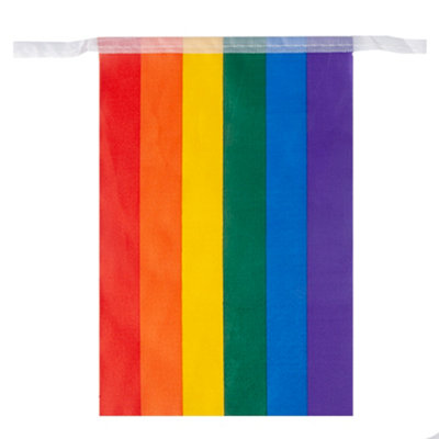 Rainbow Pride Bunting Flags 12Ft from B&Q