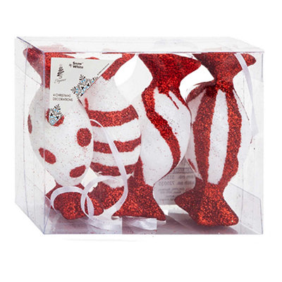 Candy Cane Sweet Hanging Christmas Tree Decorations ( . Assorted) from B&Q