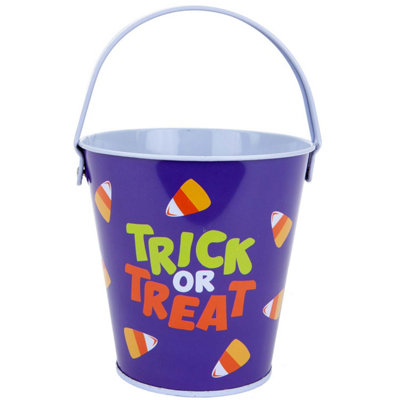 Halloween Sweets Bucket Tin Trick Or Treat Candy Or from B&Q