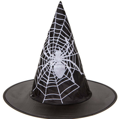  - Halloween Witch Hat With Spider PrintSpooky Costumes