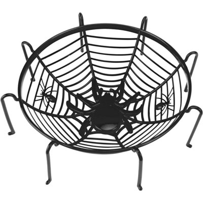 Sweet Bowl Spider Web Basket 3D Bowl With Legs Halloween Party Black from B&Q