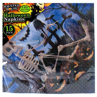 Vfm E-Store Unisex Multicolor Halloween Napkins, Spooky Serviettes, Supplies, Novelty Napkins - Image 2