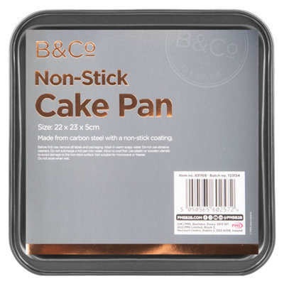 Square Cake Baking Pan 23Cm Non Stick B&co from B&Q