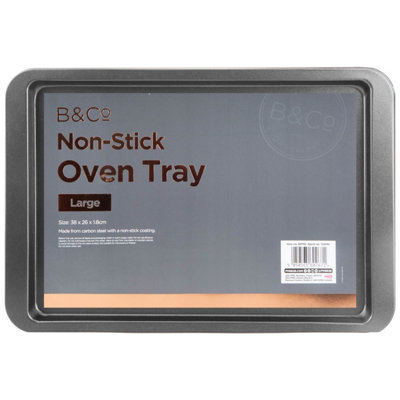 B&Q Brown/Dark/Grey Roasting / Oven Tray Non Stick Large