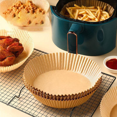 40 Disposable Air Fryer Liners Round Greaseproof Parchment Sheets 20Cm from B&Q