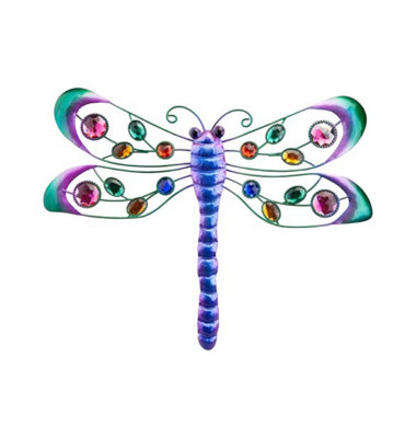 Dragonfly Gem Wall Garden Plaque from B&Q