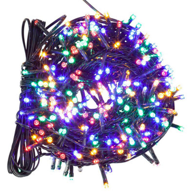 Christmas Lights 600 Led 18M Xmas Tree Lights Fairy Lights Multi-Coloured from B&Q