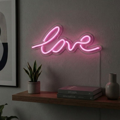 Love Neon Sign Wall Decoration from B&Q