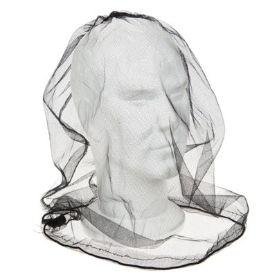  - Head Mosquito Net Insect Repellentn Midge Extra Fine Holes Netting Black
