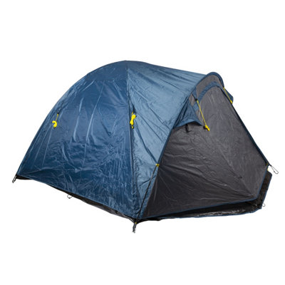 Dome Tent 4 Person Double Skin Taped SeamsBuilt In Groundsheet Indigo Blue from B&Q
