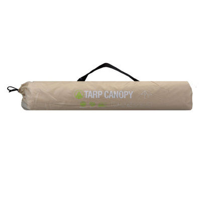 Tarp Canopy 3X4MSteel Poles Carry Bag Stand-Alone Shelter 3X4M Natural Tent