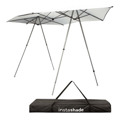 Sun Shade 6-10 People Cooling Material- 4 Position Umbrella Function  White 6-10 from B&Q