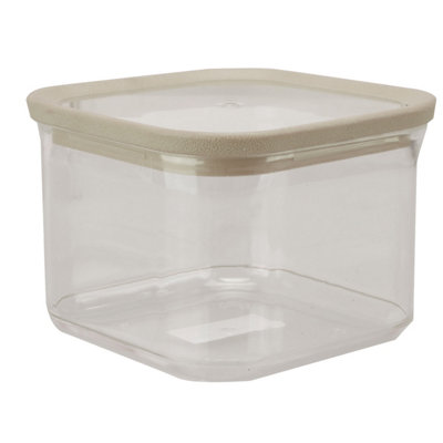 Square Food Container 500 Millilitres Airtight Storage Container White from B&Q