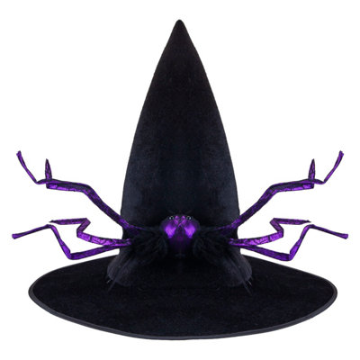 Halloween With's Hat With Spider Details Trick Or Treat Party Black from B&Q