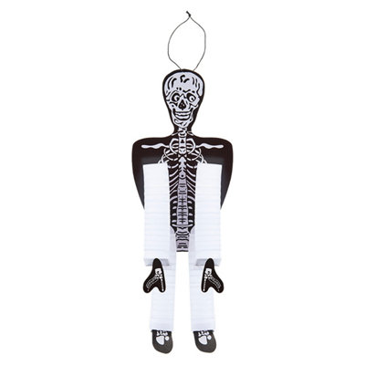 B&Q White Halloween Hanging Skeleton Decoration Trick Or Treat Party 90Cm
