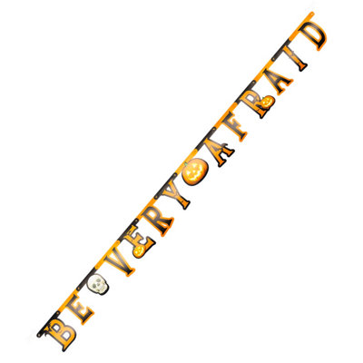 Halloween Banner Be Very Afraid Decoration Trick Or Treat Party from B&Q