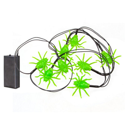  - Halloween Spider Lights Led Set Of 8 Trick Or Treat Party Of