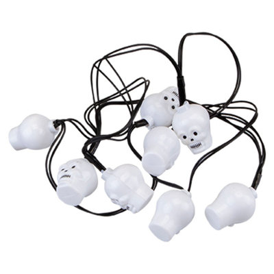  - Halloween Skull Lights Led Set Of 8 Trick Or Treat Party Of