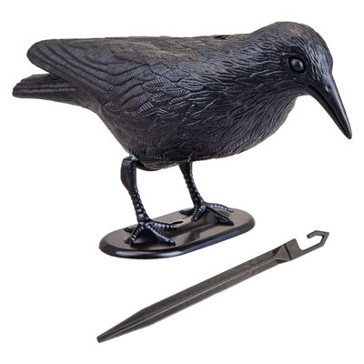 Halloween Black Crow Decoration With Ground Spike Trick Or Treat Party