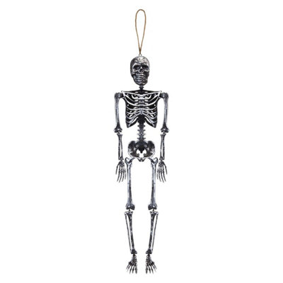  - Silver Hanging Skeleton Decoration Size: Trick Or Treat Party