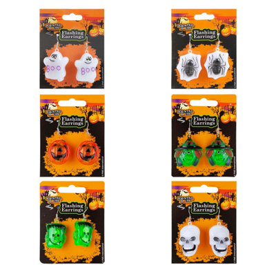 Halloween Flashing Earrings 1 Piece Mystery Bag Multicolour from B&Q