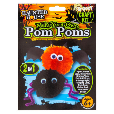 Halloween Pom Craft Kit PartyTrick Or Treat from B&Q