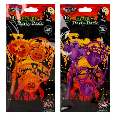 Halloween Glow Stick Pack Pumpkin-Skull-Bat-1 Piece Mystery Bag from B&Q