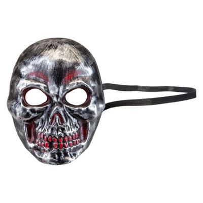 Halloween Skull Mask Silver Halloween PartyTrick Or Treat Skull from B&Q