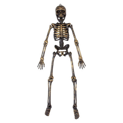  - Hanging Skeleton Decoration Halloween PartyTrick Or Treat Gold