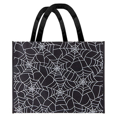 Halloween Shopper Bag PartyTrick Or Treat Black Web from B&Q
