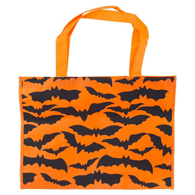 B&Q Halloween Shopper Bag Party, Trick Or Treat Orange Bat
