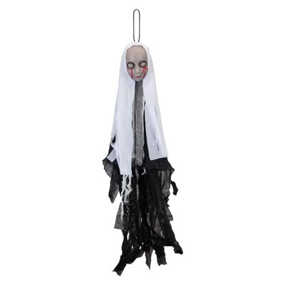 Hanging Nun Halloween Decoration PartyTrick Or Treat Black from B&Q