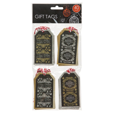 Christmas Gift Tags Present Labels X 40 59Cm Christmas Themed from B&Q