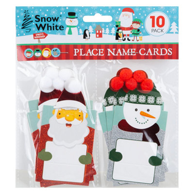 Christmas Place Name Cards Table Marker 10 20X17. 9X1. from B&Q