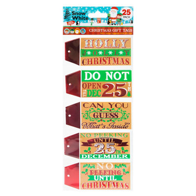 Christmas Gift Tags Present Labels 25 Themed from B&Q
