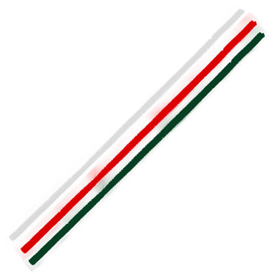 Chenille Pipe Cleaners Pack Of 60 Decoration 36.8x9.8x3.1cm Red, White, Green